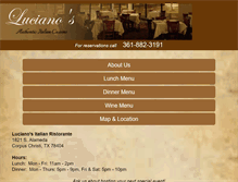 Tablet Screenshot of lucianositalian.com